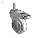 NS-04AMP-125-DL-TS13 MedCaster Swivel Caster