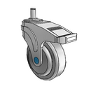 NS-04QDP-125-DL-GR01 MedCaster Swivel Medical Caster