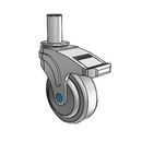 NS-04QDP-125-DL-GR07 MedCaster Swivel Medical Caster