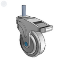 NS-04QDP-125-DL-TS13 MedCaster Swivel Caster