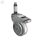 NS-04QDP-125-DL-XRN1 MedCaster Swivel Medical Caster