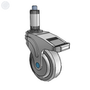 NS-04QDP-125-DL-XRN4 MedCaster Swivel Medical Caster