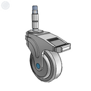 NS-04QDP-125-DL-XRZ1 MedCaster Swivel Medical Caster