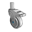 NS-04QDP-125-TL-RS02 MedCaster Swivel Medical Caster