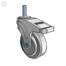NS-04QDP-125-TL-TS13 MedCaster Swivel Caster