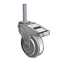 NS-04QDP-125-TL-TS22 MedCaster Swivel Medical Caster