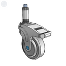 NS-04QDP-125-TL-XRN3 MedCaster Swivel Medical Caster