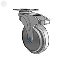NS-05QDP-125-DL-TP01 MedCaster Swivel Medical Caster