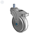 NS-05QDP-125-DL-TS12 MedCaster Swivel Caster