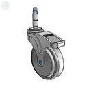 NS-05QDP-125-DL-XRZ1 MedCaster Swivel Medical Caster