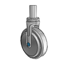 NS-05QDP-125-RG-RS02 MedCaster Rigid Medical Caster
