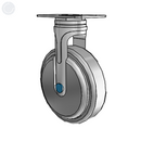 NS-05QDP-125-RG-TP01 MedCaster Rigid Medical Caster