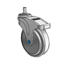 NS-05QDP-125-TL-GR01 MedCaster Swivel Medical Caster