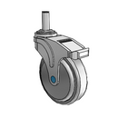NS-05QDP-125-TL-GR04 MedCaster Swivel Medical Caster