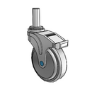 NS-05QDP-125-TL-GR09 MedCaster Swivel Medical Caster