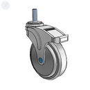 NS-05QDP-125-TL-TS13 MedCaster Swivel Caster