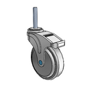 NS-05QDP-125-TL-TS22 MedCaster Swivel Medical Caster