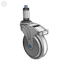 NS-05QDP-125-TL-XRN4 MedCaster Swivel Medical Caster