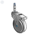 NS-05QDP-125-TL-XRZ1 MedCaster Swivel Medical Caster
