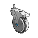 NS-05RPP-125-DL-GR01 MedCaster Swivel Medical Caster