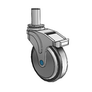 NS-05RPP-125-DL-GR07 MedCaster Swivel Medical Caster