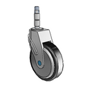 NS-05RPP-125-SW-XRZ1 MedCaster Swivel Medical Caster