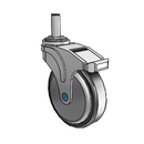 NS-05RPP-125-TL-GR04 MedCaster Swivel Medical Caster