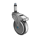 NS-05RPP-125-TL-XRN1 MedCaster Swivel Medical Caster