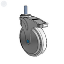NS-06AMP-125-TL-TS13 MedCaster Swivel Caster