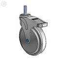 NS-06QDO-125-DL-TS13 MedCaster Swivel Caster