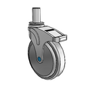 NS-06QDP-125-DL-GR07 MedCaster Swivel Medical Caster