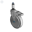 NS-06QDP-125-DL-XRN3 MedCaster Swivel Medical Caster