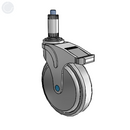 NS-06QDP-125-DL-XRN4 MedCaster Swivel Medical Caster