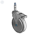 NS-06QDP-125-DL-XRZ1 MedCaster Swivel Medical Caster