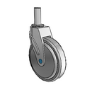 NS-06QDP-125-SW-GR09 MedCaster Swivel Medical Caster