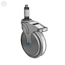 NS-06QDP-125-TL-XRN3 MedCaster Swivel Medical Caster