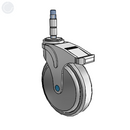 NS-06QDP-125-TL-XRZ1 MedCaster Swivel Medical Caster