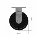 6"x2" USA-Rig Rigid Caster with Water Resistant Polypropylene Wheel