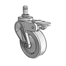 PEC30223GR-TPU03(GG)B Shepherd Swivel Caster