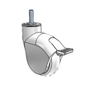 Genesis 3"x1" Monotech Wheel Caster with Brake and 5/16"-18UNCx1" Thread