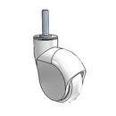 Genesis 3"x1" Monotech Wheel Caster with 3/8"-16UNCx1-1/2" Thread