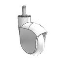 Genesis 4"x1.25" Monotech Wheel Caster with 7/16"x1-1/4" Grip Ring