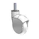 Genesis 4"x1.25" Monotech Wheel Caster with 1/2"x1.5" Thread