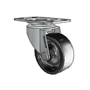 USA 2"x0.8125" Polyolefin Wheel Caster with 1-3/4"x2-5/8" Plate