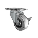 USA 2"x0.8125" TPR Wheel Side-Lock Caster with 1-3/4"x2-5/8" Plate