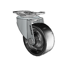 USA 2"x0.8125" Polyolefin Wheel Caster with 1-3/16"x2" Plate