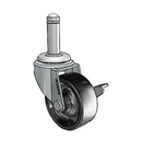 USA 2"x0.8125" Polyolefin Wheel Side-Lock Caster with 7/16"x1-7/16" Grip Ring