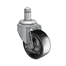 USA 2"x0.8125" Polyolefin Wheel Caster with 7/16"x7/8" Grip Ring