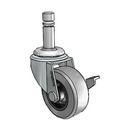 USA 2"x0.8125" TPR Wheel Side-Lock Caster with 7/16"x1-3/8" Brass Band