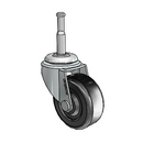USA 2"x0.8125" Soft Rubber Wheel Caster with 5/16"x1-1/2" Grip Neck